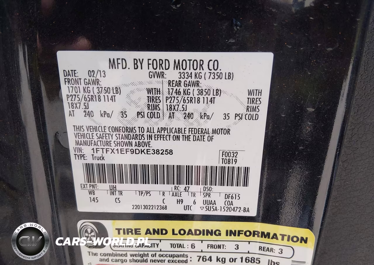 2013 Ford F-150 Stx VIN:1FTFX1EF9DKE38258 - 9