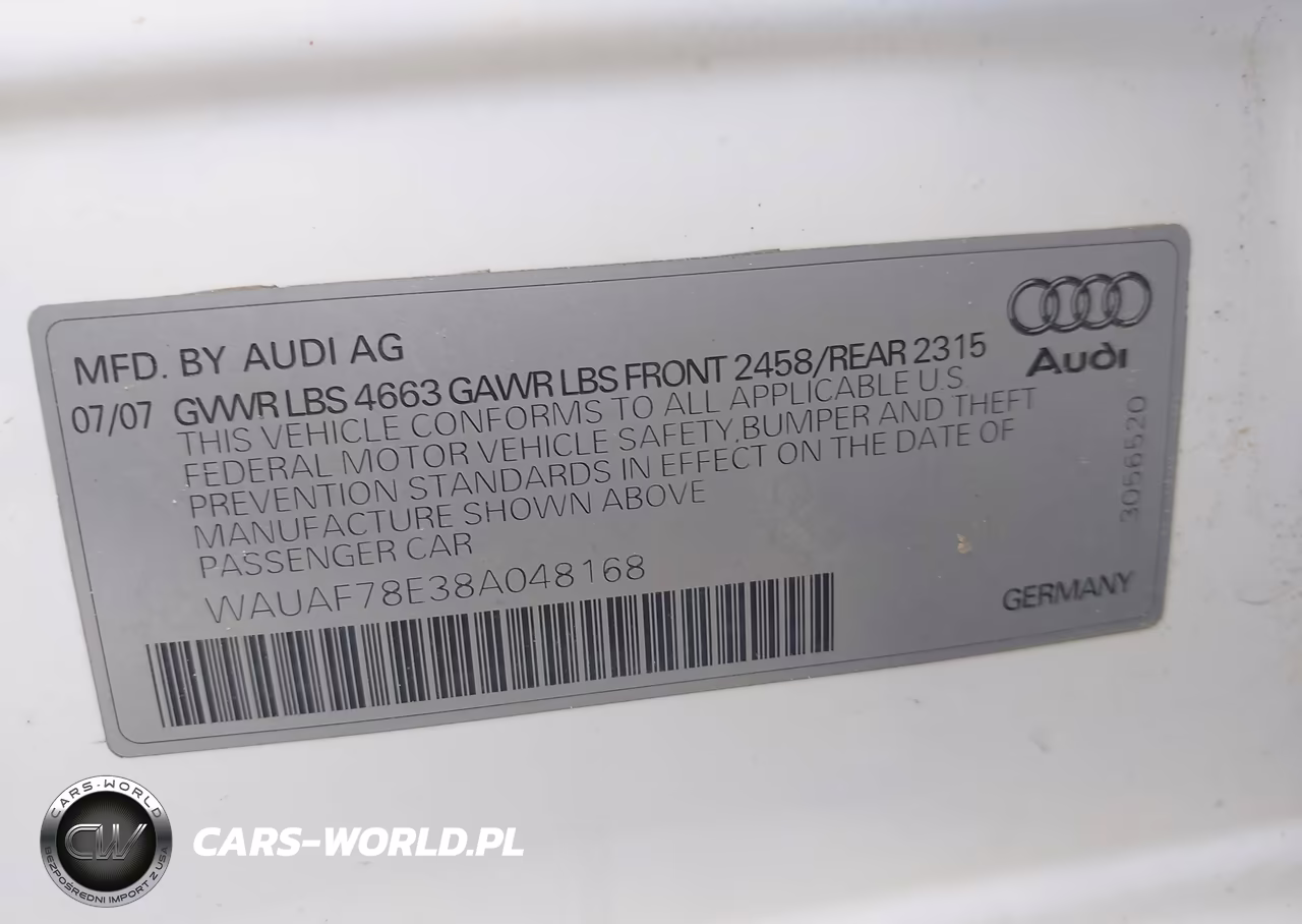 2008 Audi A4 2.0T-2.0T Special Edition VIN:WAUAF78E38A048168 - 9