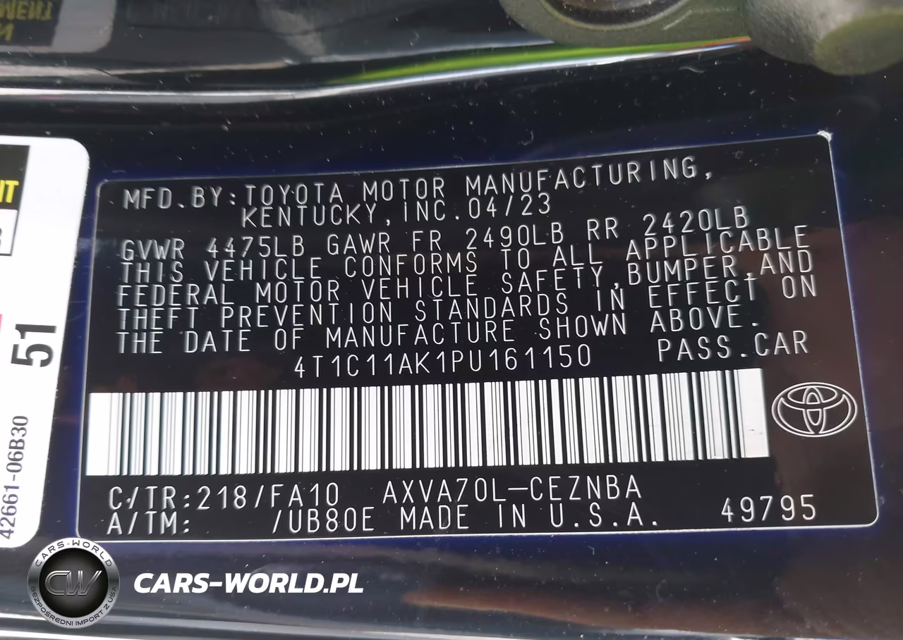 2023 Toyota Camry Le VIN:4T1C11AK1PU161150 - 9
