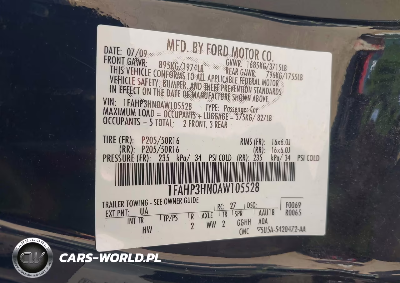 2010 Ford Focus Sel VIN:1FAHP3HN0AW105528 - 9