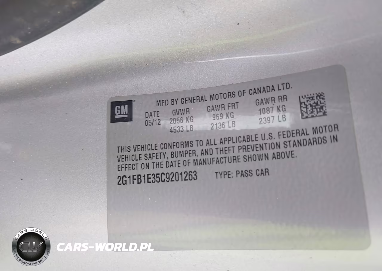 2012 Chevrolet Camaro 1Lt VIN:2G1FB1E35C9201263 - 9