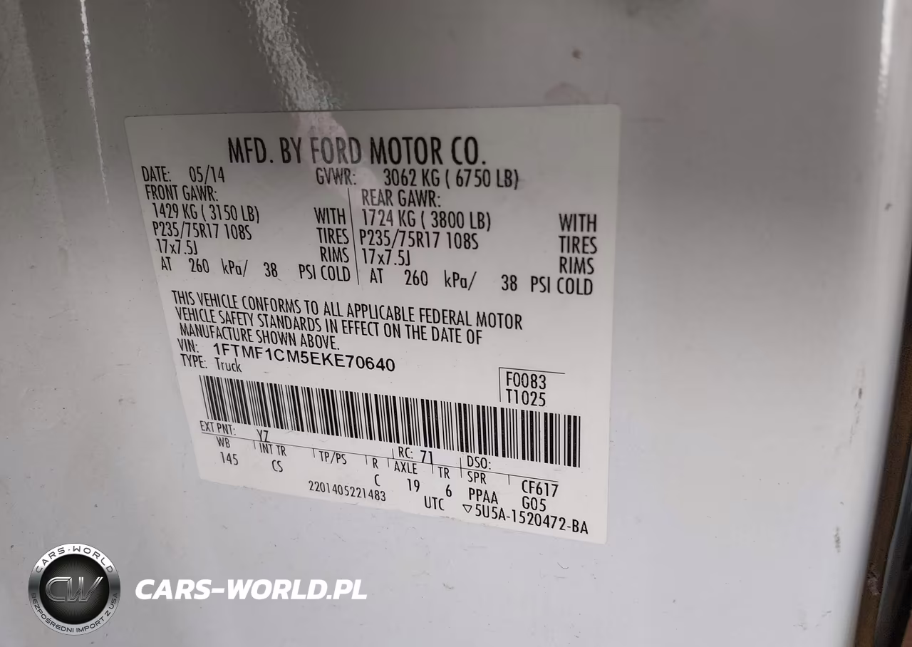 2014 Ford F-150 Xl VIN:1FTMF1CM5EKE70640 - 9