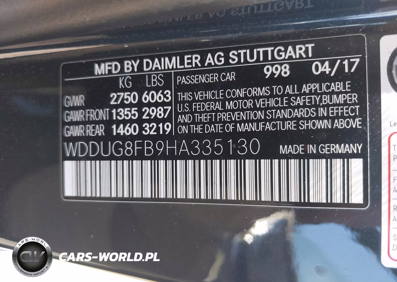 2017 Mercedes-Benz S 550 4Matic VIN:WDDUG8FB9HA335130 - 9