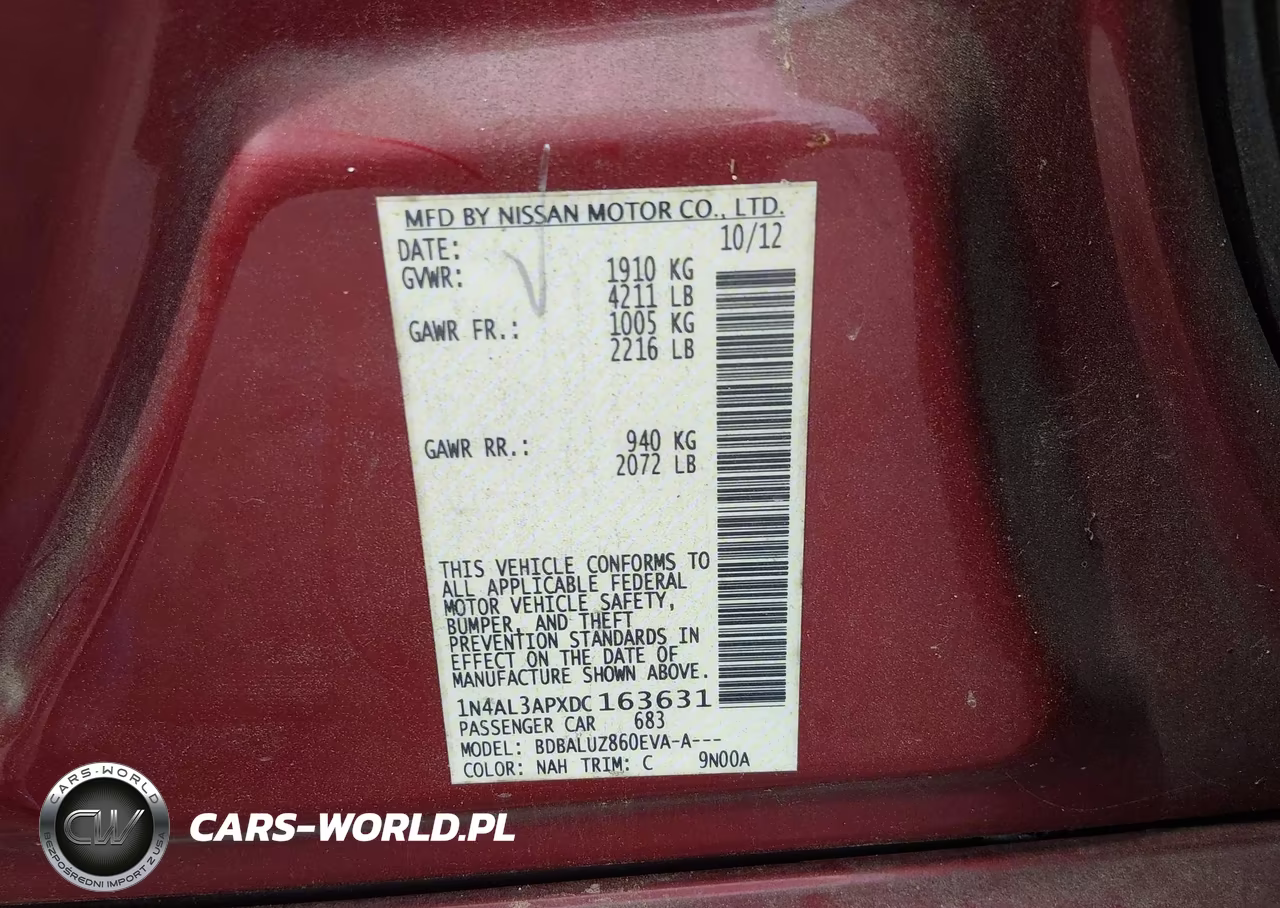 2013 Nissan Altima 2.5 Sv VIN:1N4AL3APXDC163631 - 9