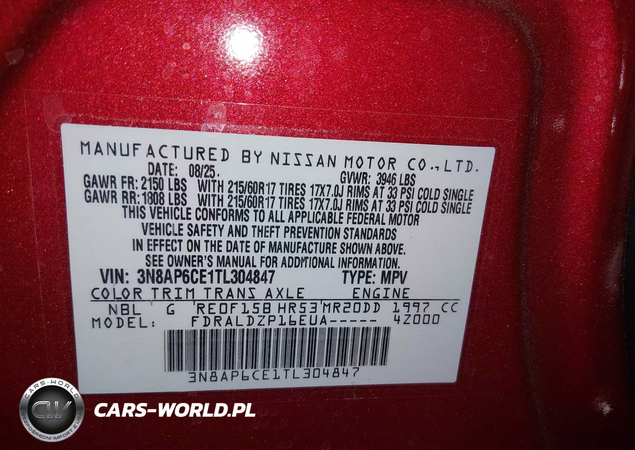 2026 Nissan Kicks Sv VIN:3N8AP6CE1TL304847 - 9