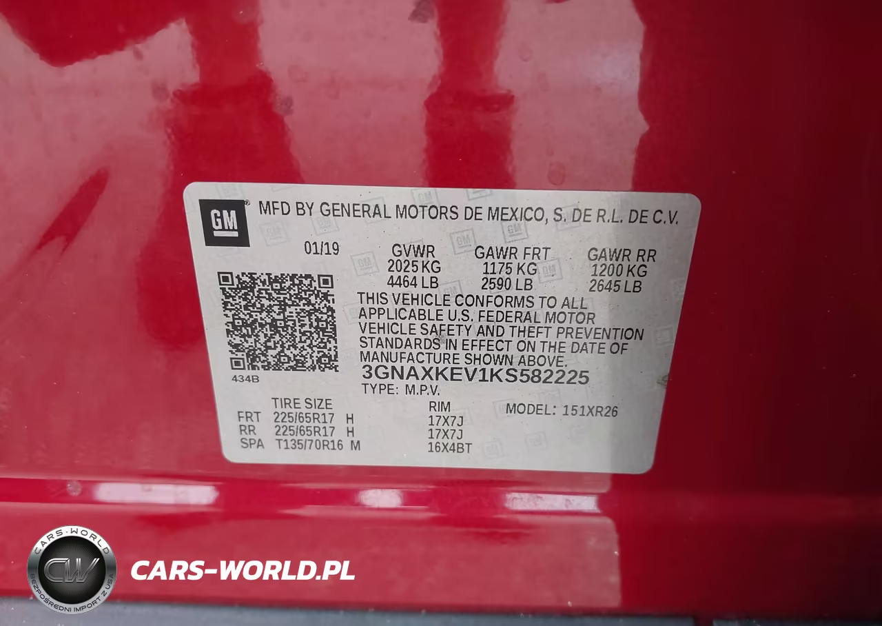 2019 Chevrolet Equinox Lt VIN:3GNAXKEV1KS582225 - 9
