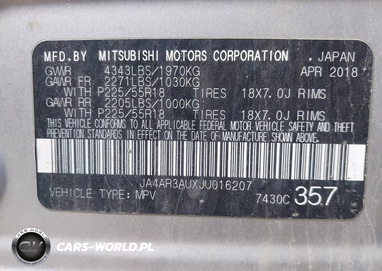2018 Mitsubishi Outlander Sport 2.0 Es VIN:JA4AR3AUXJU016207 - 9