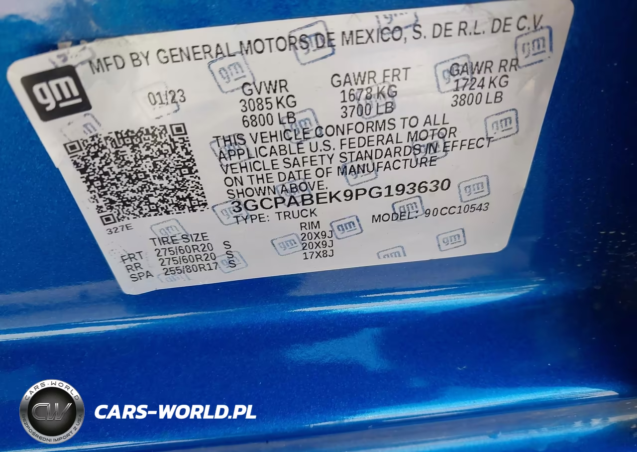 2023 Chevrolet Silverado 1500 2Wd Short Bed Custom VIN:3GCPABEK9PG193630 - 9