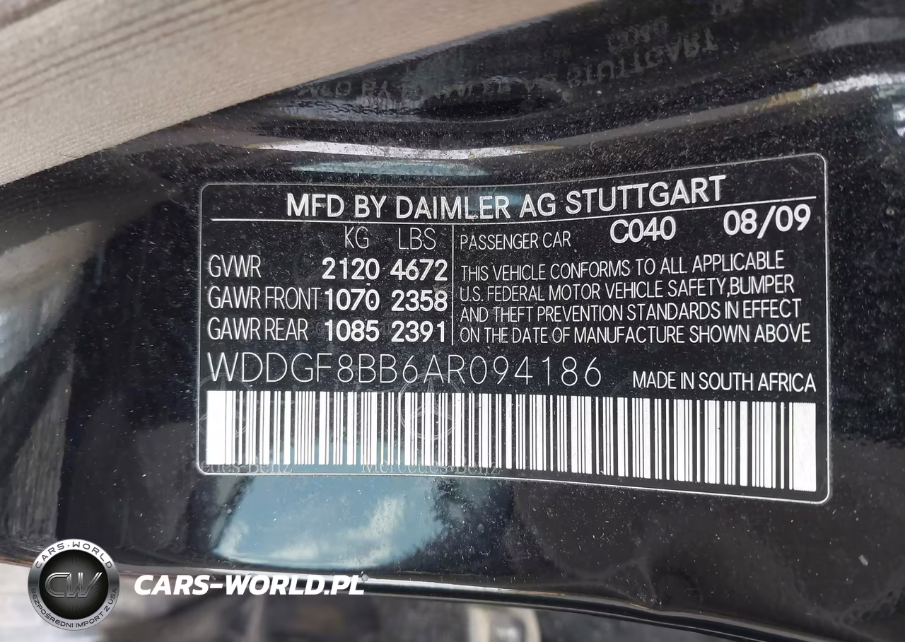 2010 Mercedes-Benz C 300 Luxury 4Matic-Sport 4Matic VIN:WDDGF8BB6AR094186 - 9