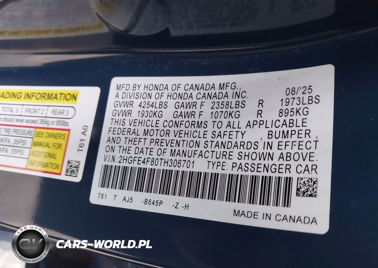 2026 Honda Civic Hybrid Sport-Sport Touring VIN:2HGFE4F80TH306701 - 9