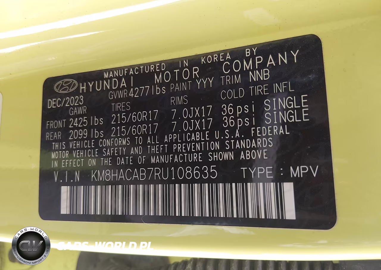 2024 Hyundai Kona Se VIN:KM8HACAB7RU108635 - 9