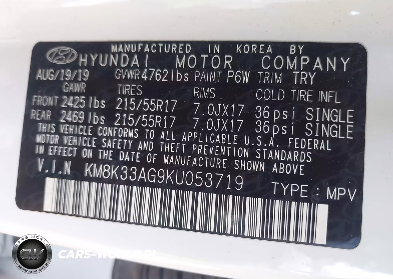 2019 Hyundai Kona Ev Limited VIN:KM8K33AG9KU053719 - 9