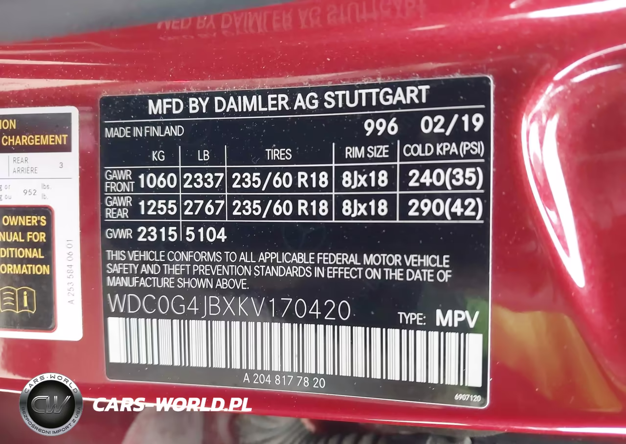 2019 Mercedes-Benz Glc 300 VIN:WDC0G4JBXKV170420 - 9