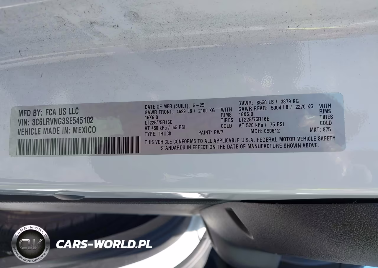 2025 Ram Promaster 1500 Tradesman Low Roof 118 Wb W-Pass Seat VIN:3C6LRVNG3SE545102 - 9