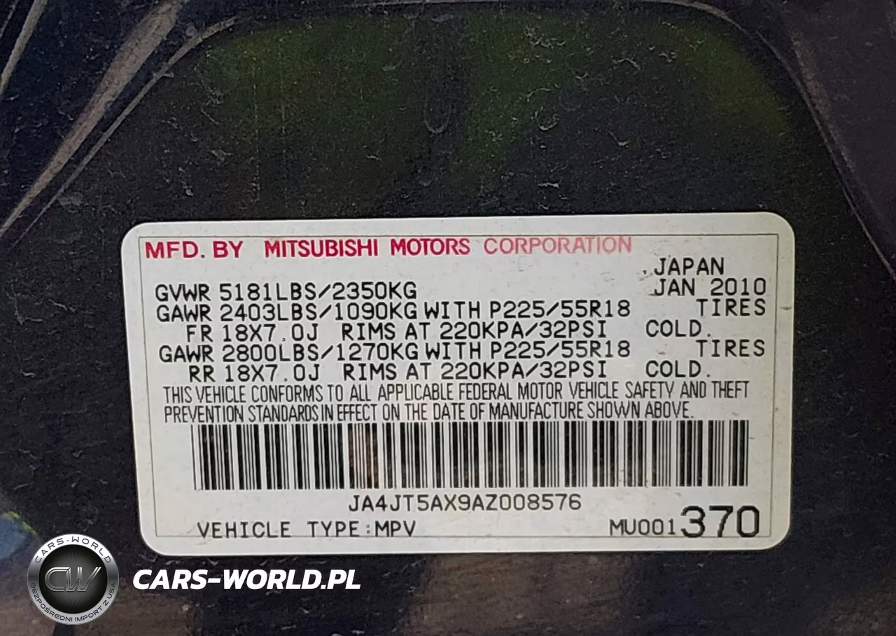 2010 Mitsubishi Outlander Gt VIN:JA4JT5AX9AZ008576 - 9