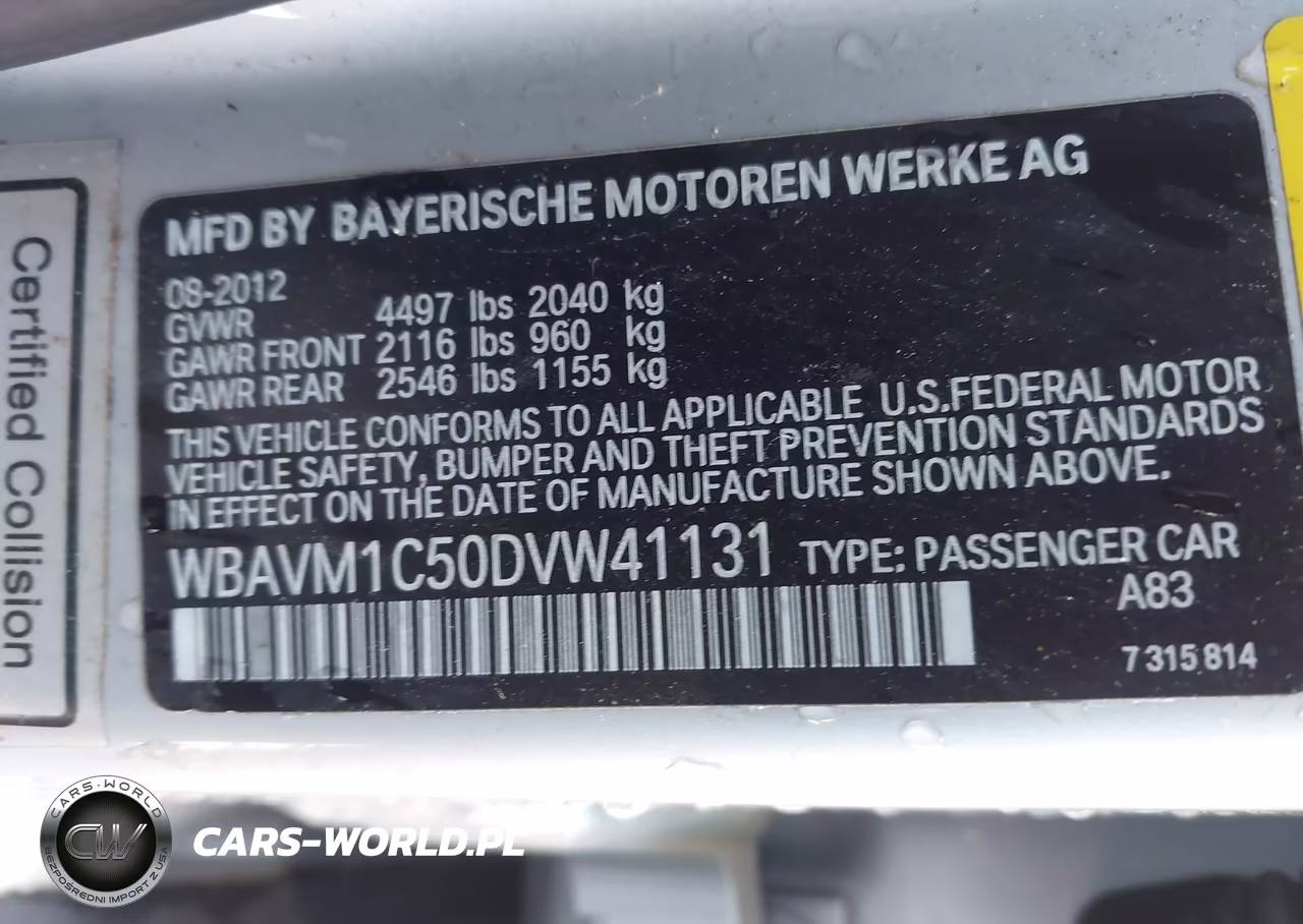 2013 BMW X1 Sdrive28I VIN:WBAVM1C50DVW41131 - 9