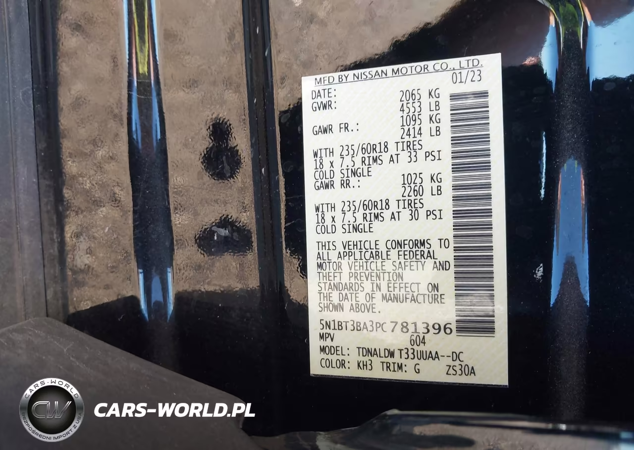 2023 Nissan Rogue Sv Fwd VIN:5N1BT3BA3PC781396 - 9