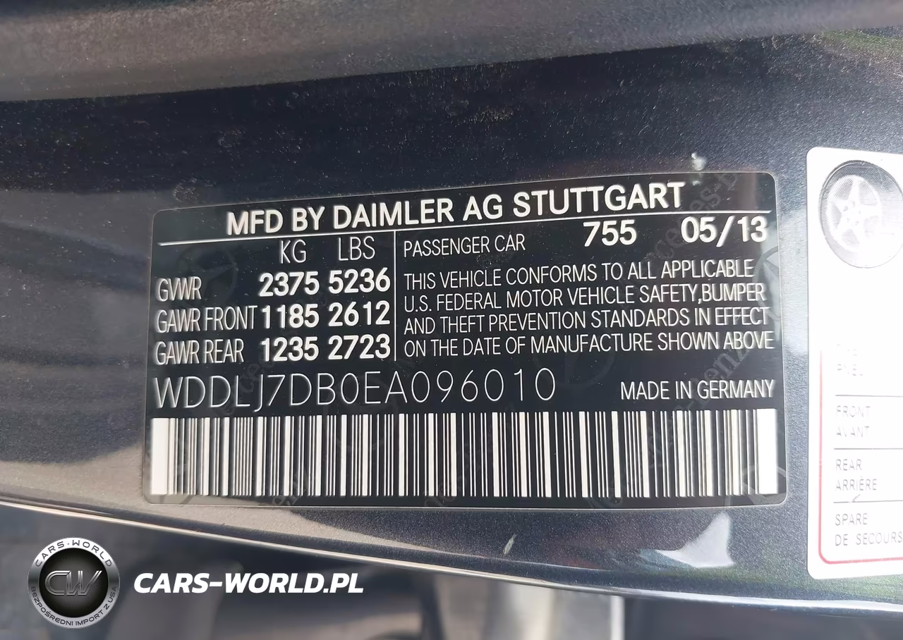 2014 Mercedes-Benz Cls 550 VIN:WDDLJ7DB0EA096010 - 9
