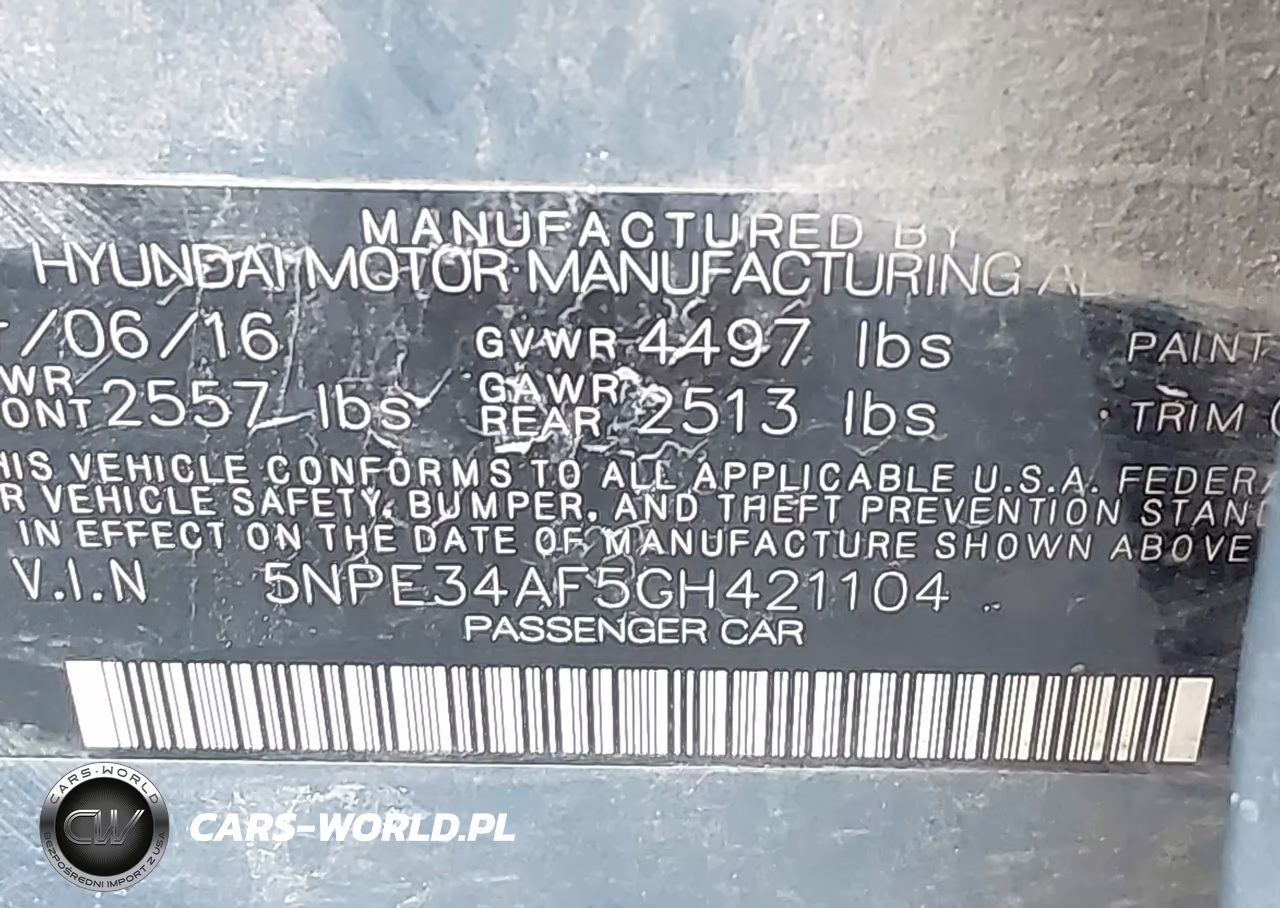 2016 Hyundai Sonata Sport VIN:5NPE34AF5GH421104 - 9