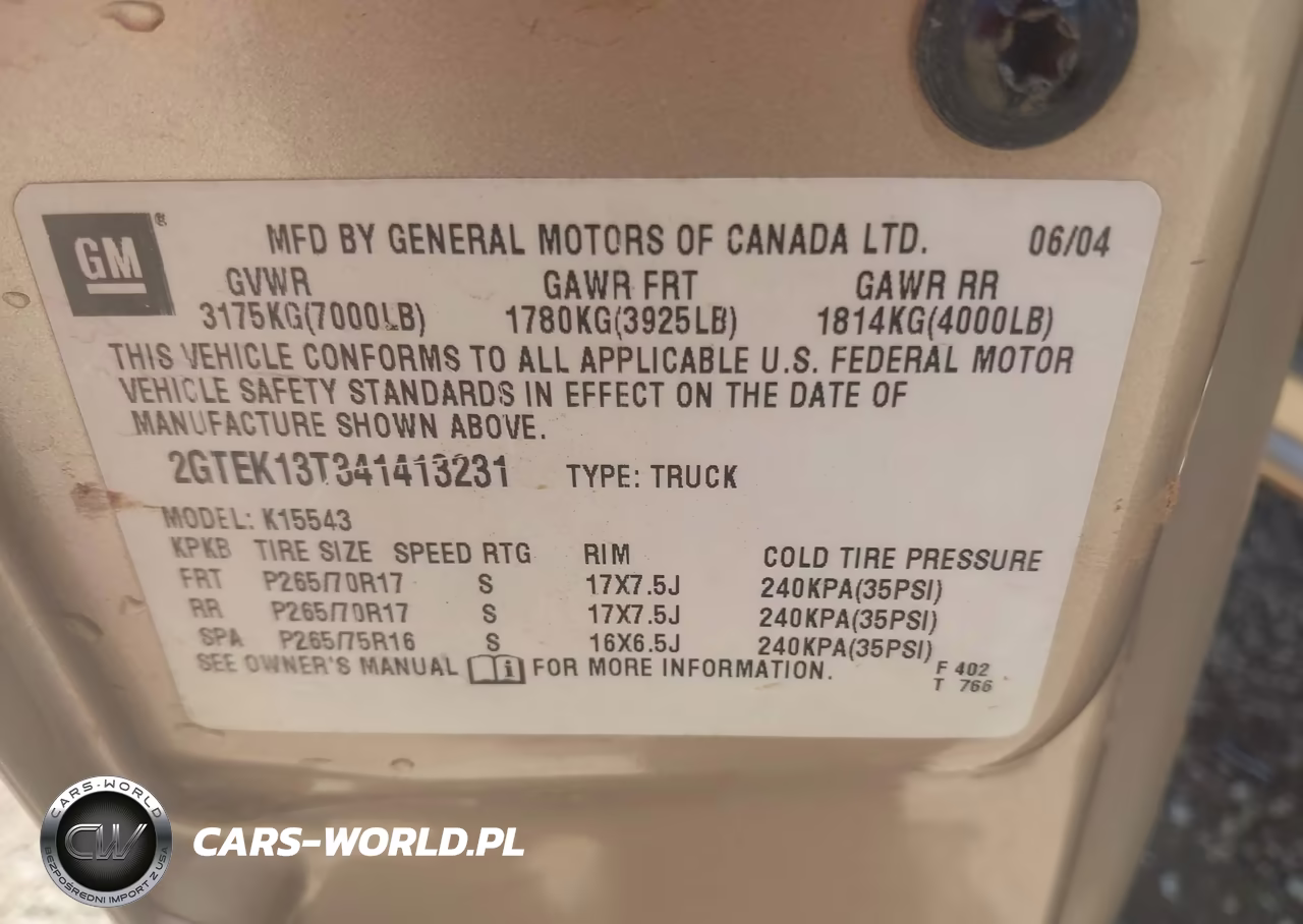 2004 GMC Sierra 1500 Sle VIN:2GTEK13T341413231 - 9