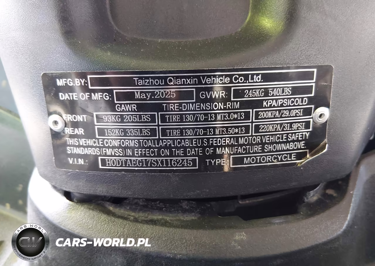 2025 Tank Pro 200 VIN:H0DTAEG17SX116245 - 10