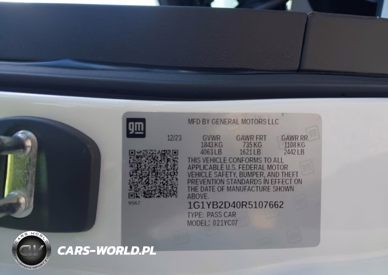 2024 Chevrolet Corvette 2Lt VIN:1G1YB2D40R5107662 - 9