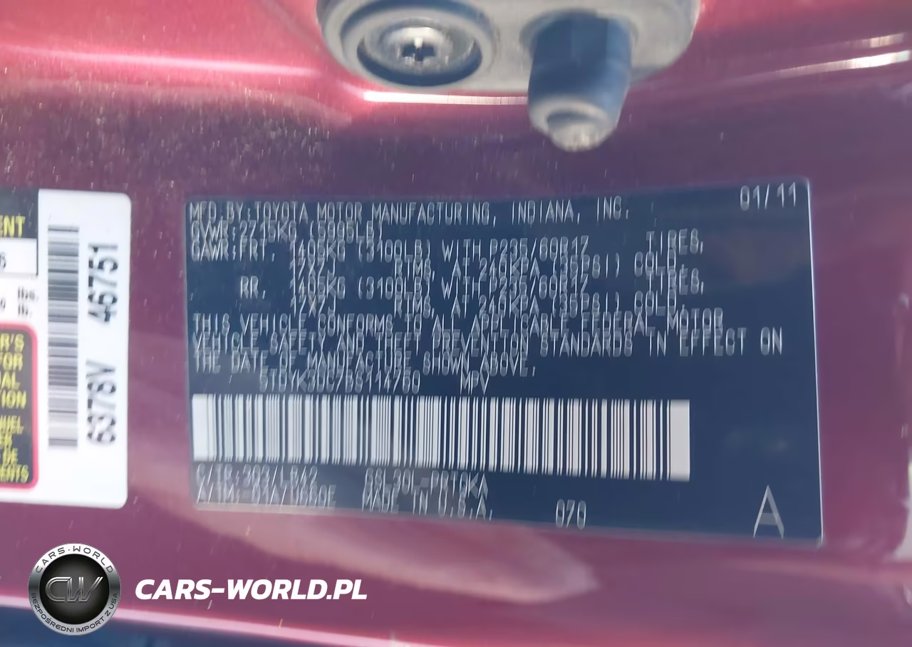 2011 Toyota Sienna Xle V6 VIN:5TDYK3DC7BS114760 - 9