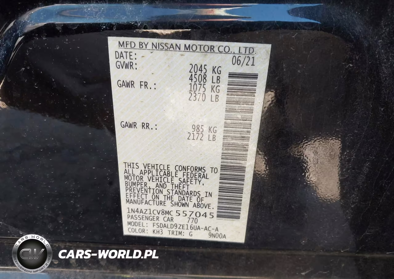 2021 Nissan Leaf Sv 40 Kwh VIN:1N4AZ1CV8MC557045 - 9