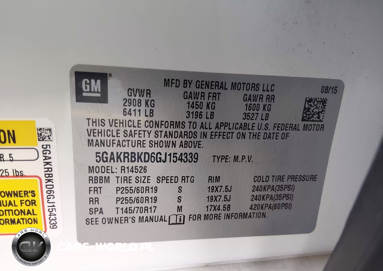 2016 Buick Enclave Leather VIN:5GAKRBKD6GJ154339 - 9