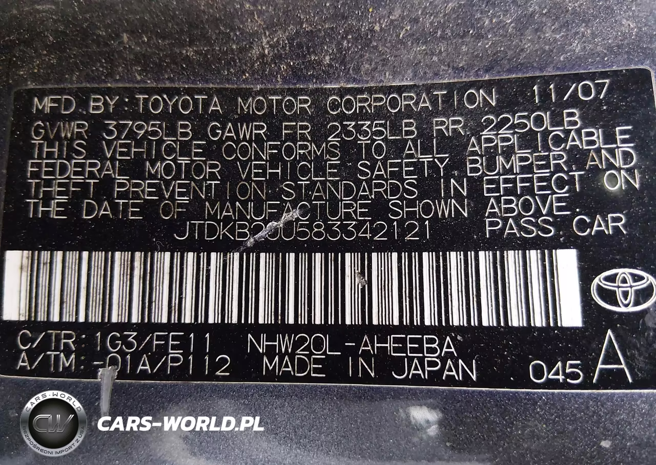 2008 Toyota Prius VIN:JTDKB20U583342121 - 9