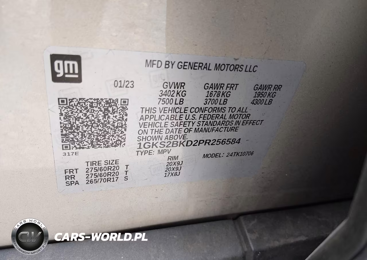 2023 GMC Yukon 4Wd Slt VIN:1GKS2BKD2PR256584 - 9