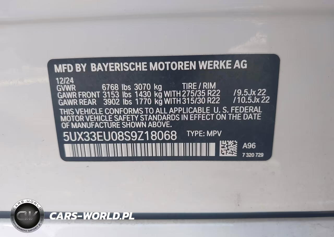 2025 BMW X5 M60I VIN:5UX33EU08S9Z18068 - 9