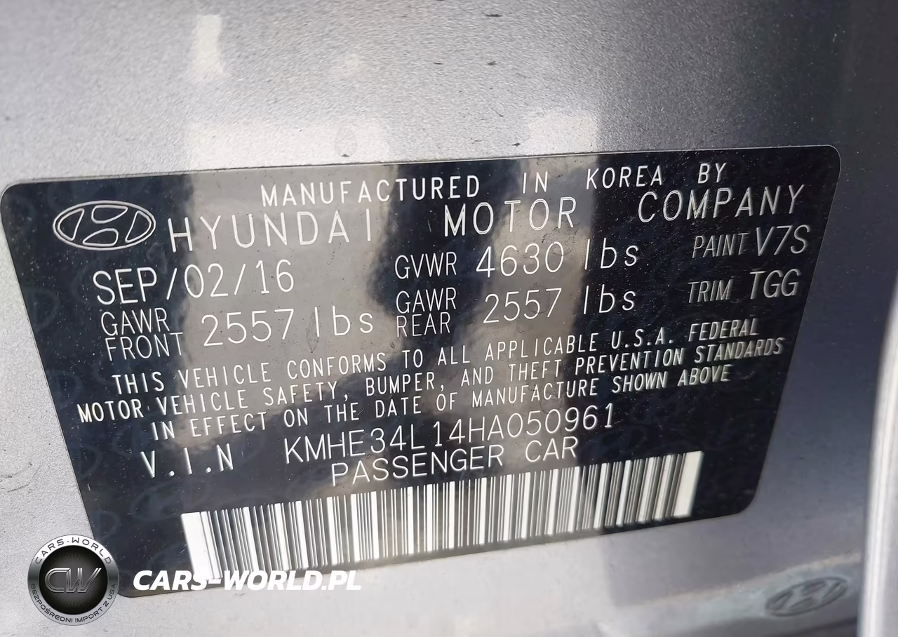 2017 Hyundai Sonata Hybrid Limited VIN:KMHE34L14HA050961 - 9