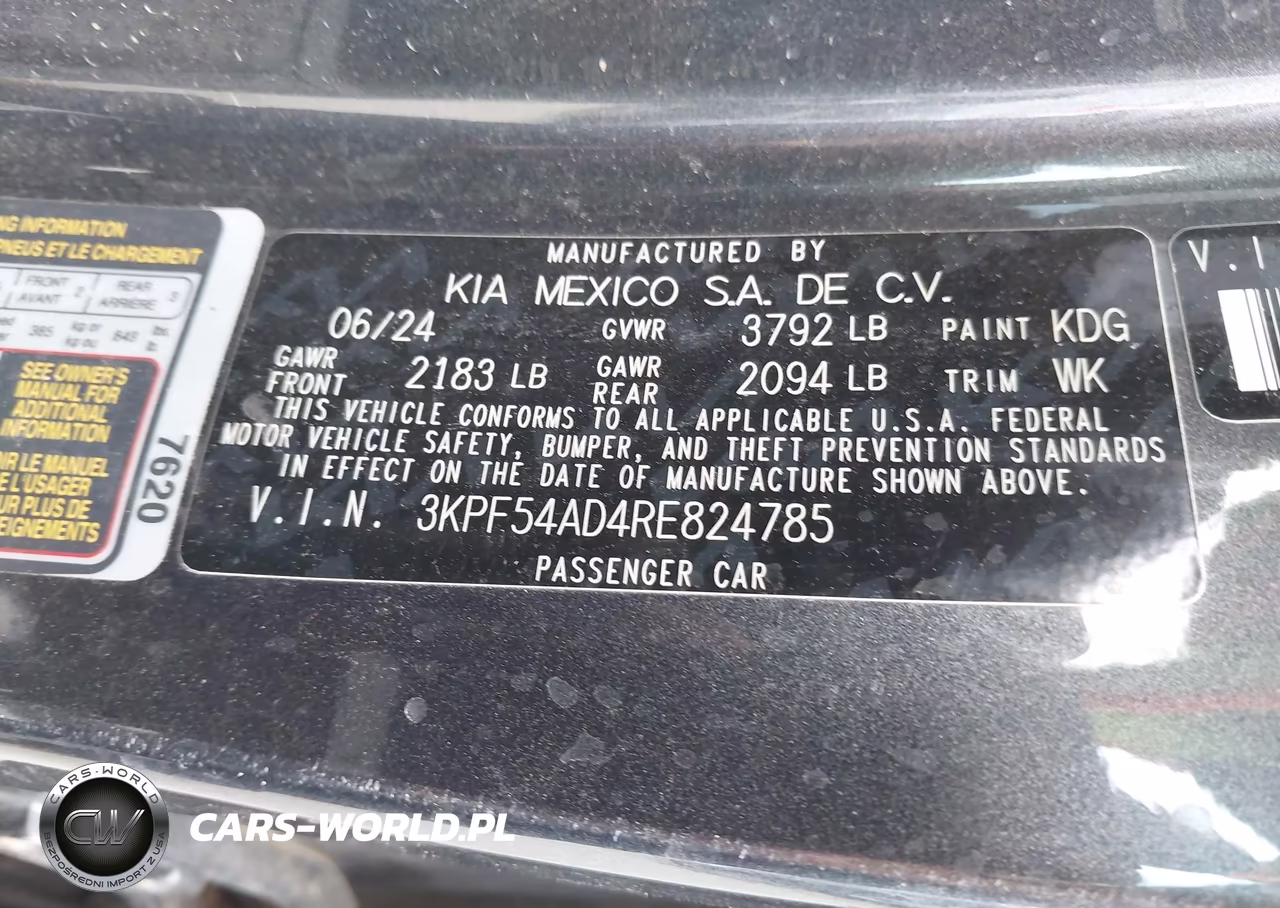 2024 Kia Forte Gt-Line VIN:3KPF54AD4RE824785 - 9
