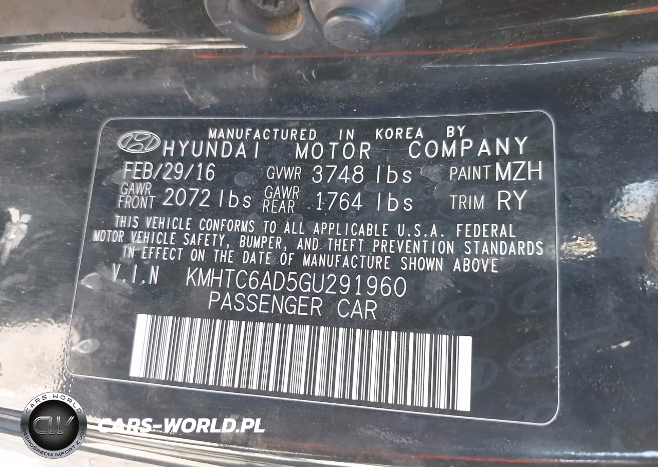 2016 Hyundai Veloster VIN:KMHTC6AD5GU291960 - 9