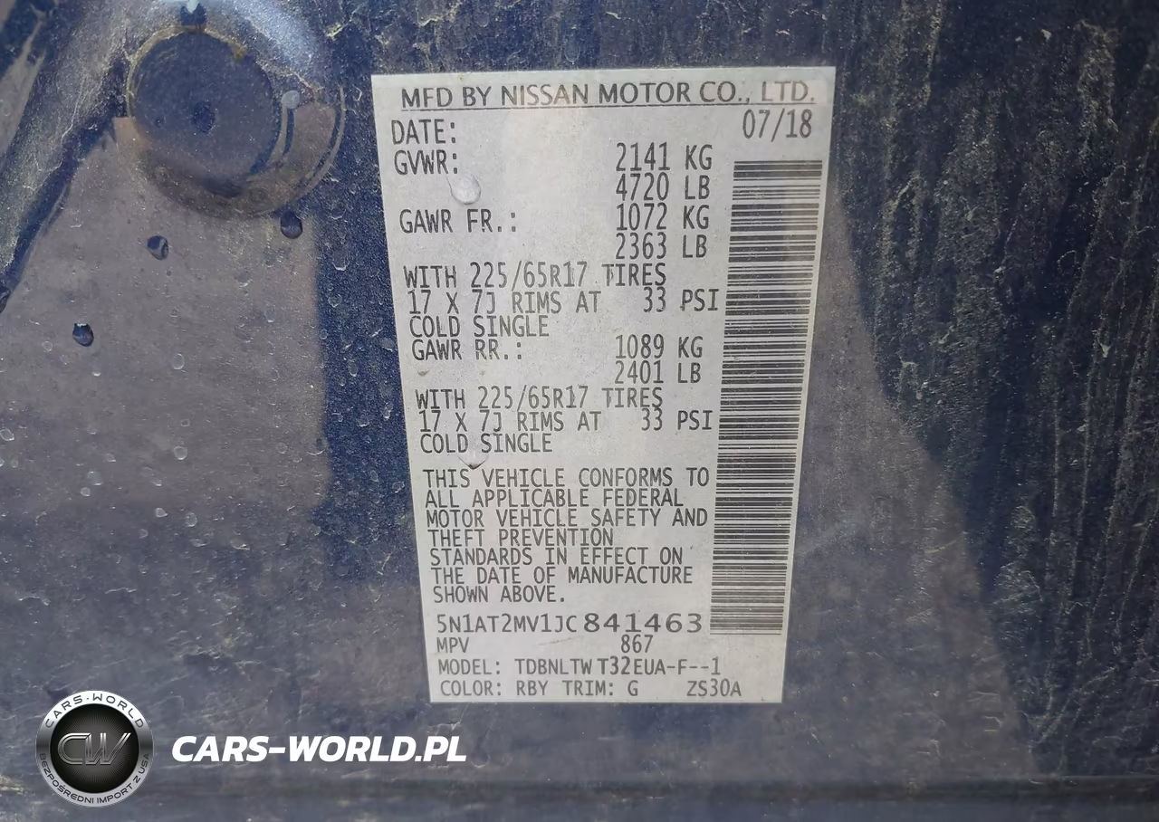 2018 Nissan Rogue Sv VIN:5N1AT2MV1JC841463 - 9