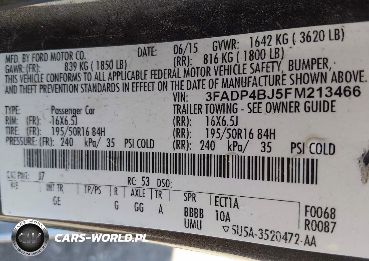 2015 Ford Fiesta Se VIN:3FADP4BJ5FM213466 - 9