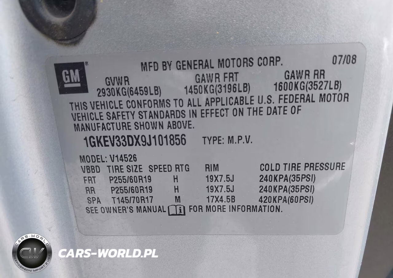 2009 GMC Acadia Slt-2 VIN:1GKEV33DX9J101856 - 9