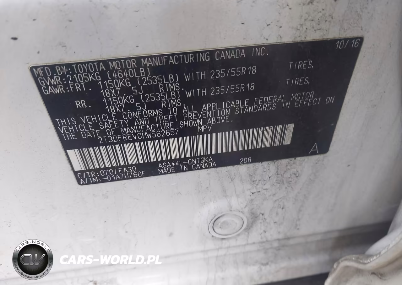 2017 Toyota Rav4 Limited VIN:2T3DFREV0HW562657 - 9