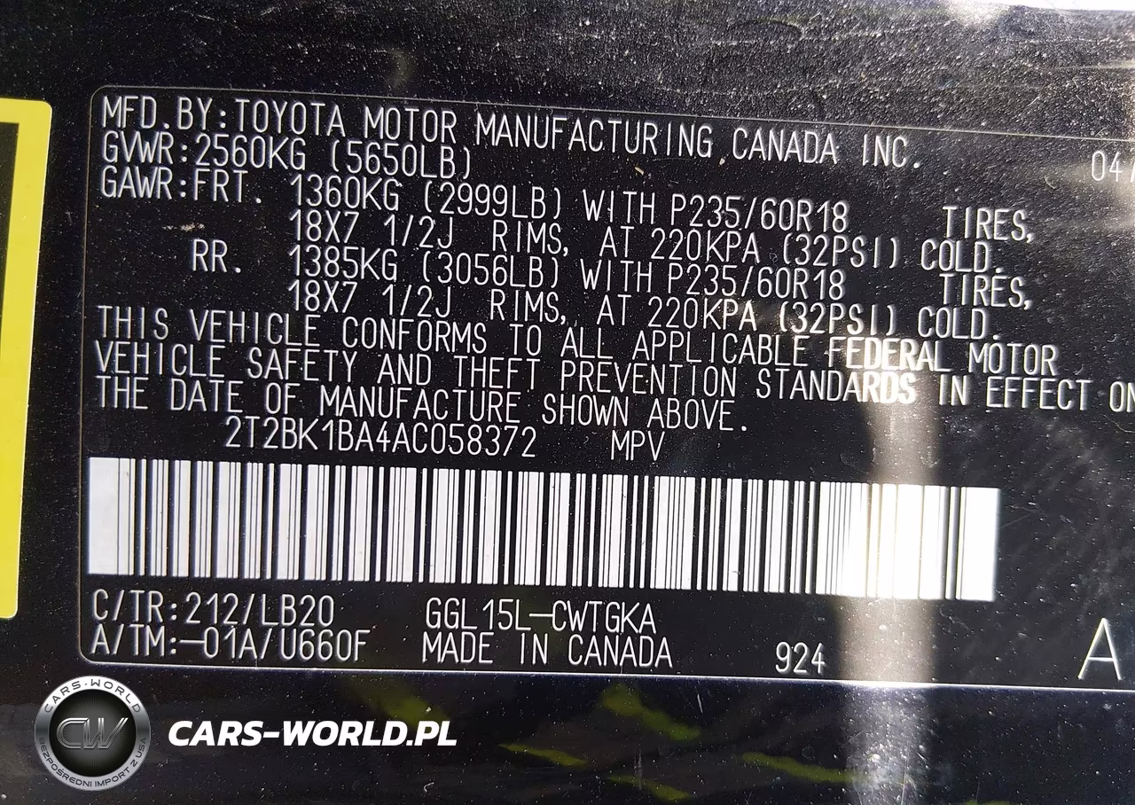 2010 Lexus Rx 350 VIN:2T2BK1BA4AC058372 - 9