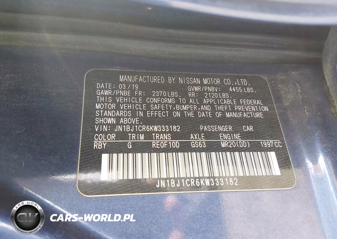 2019 Nissan Rogue Sport S VIN:JN1BJ1CR6KW333182 - 9