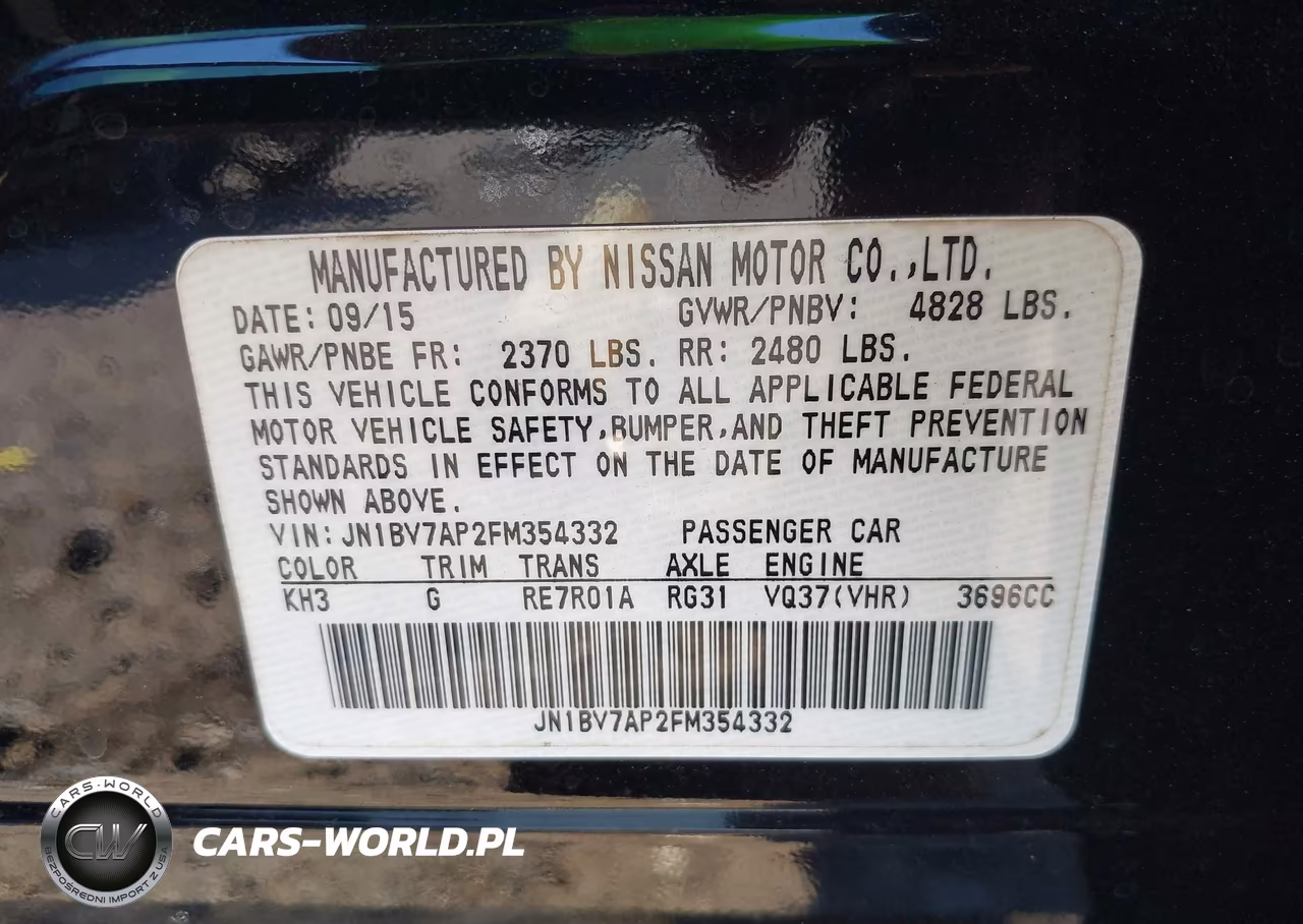 2015 Infiniti Q50 Premium VIN:JN1BV7AP2FM354332 - 9