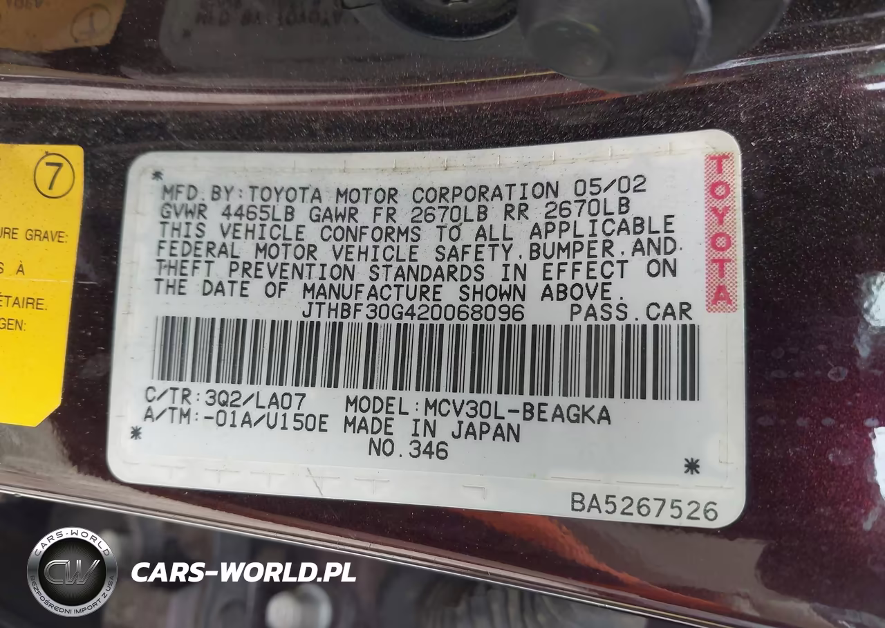 2002 Lexus Es 300 VIN:JTHBF30G420068096 - 9