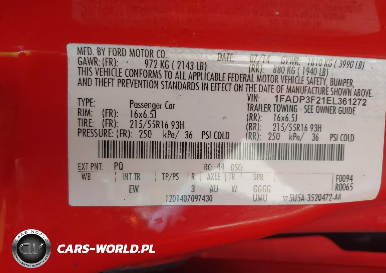 2014 Ford Focus Se VIN:1FADP3F21EL361272 - 9