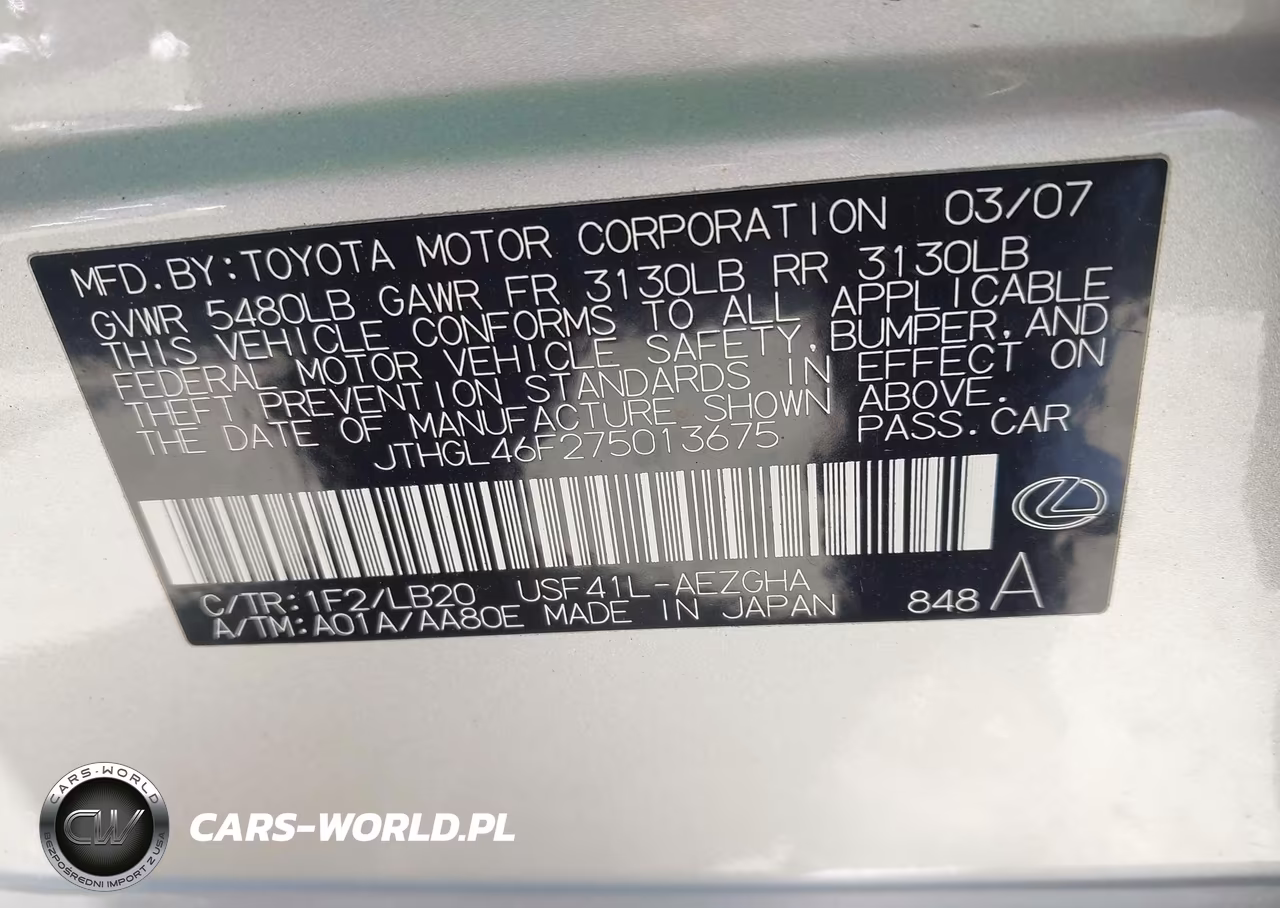 2007 Lexus Ls 460 L VIN:JTHGL46F275013675 - 9