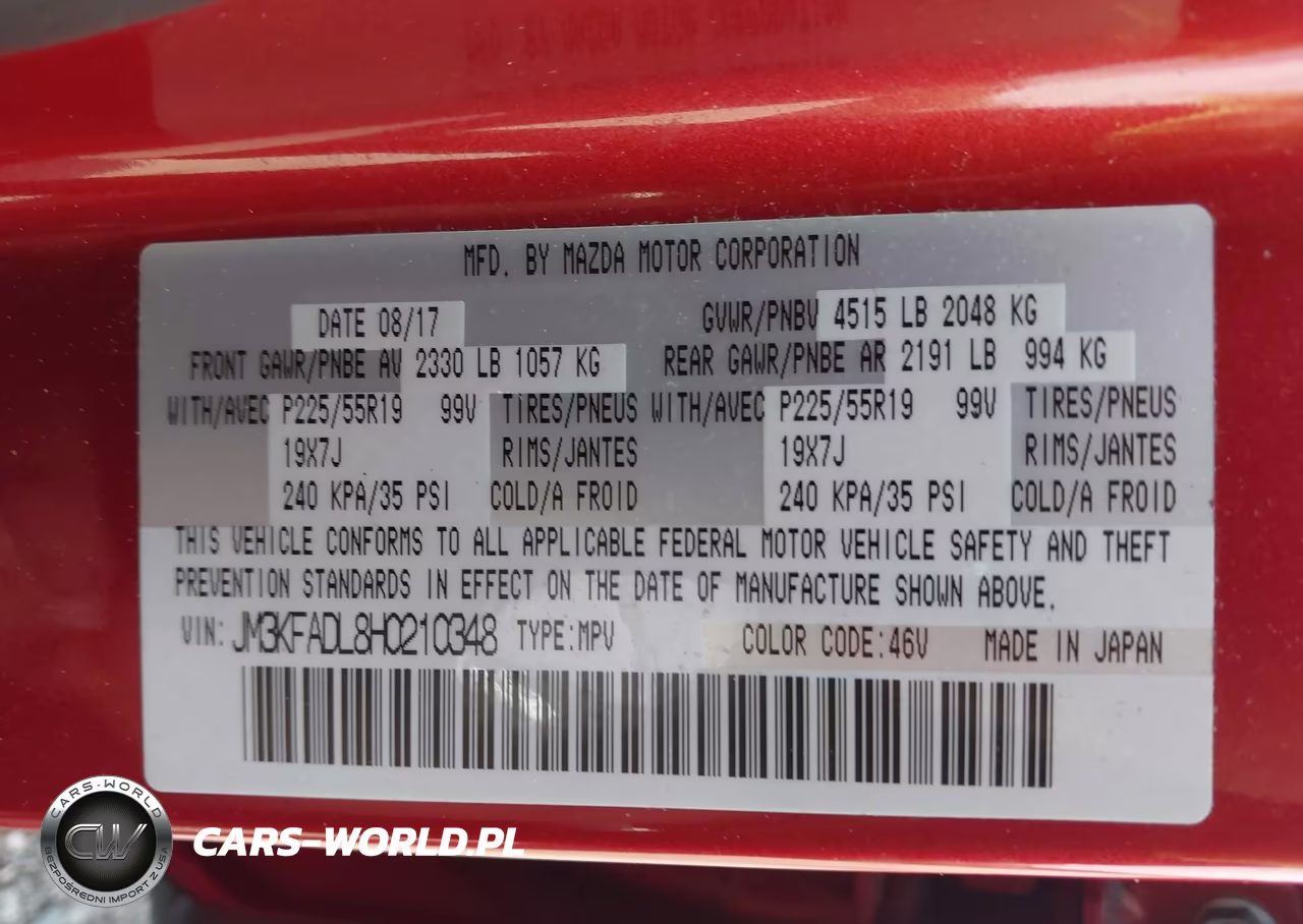 2017 Mazda Cx-5 Grand Touring VIN:JM3KFADL8H0210348 - 9