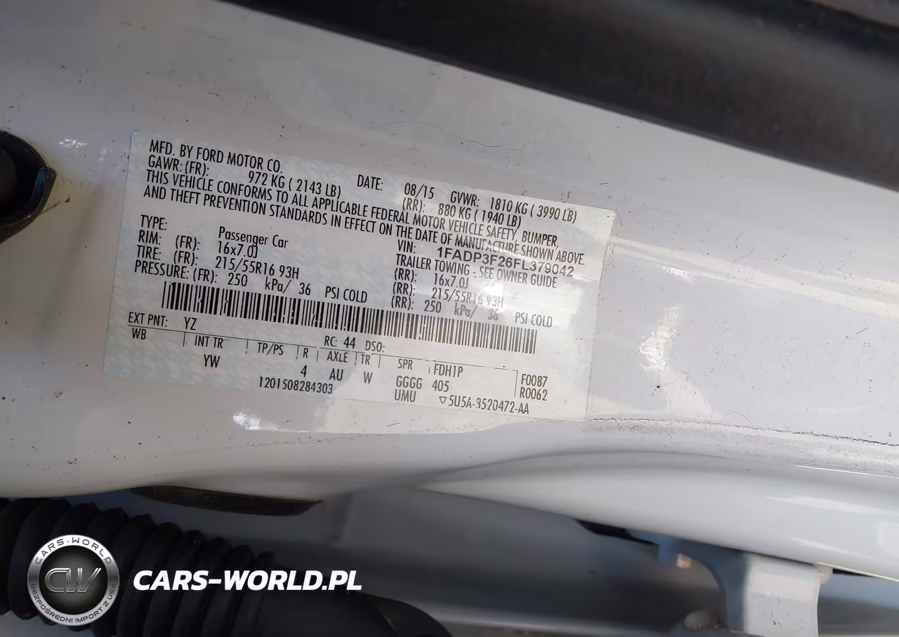 2015 Ford Focus Se VIN:1FADP3F26FL379042 - 9