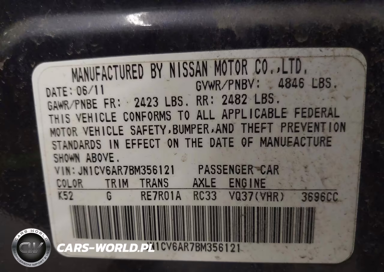 2011 Infiniti G37X VIN:JN1CV6AR7BM356121 - 9