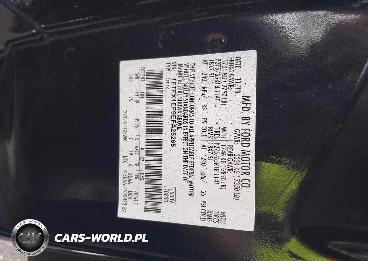 2014 Ford F-150 Stx VIN:1FTFX1EF9EFA25265 - 9