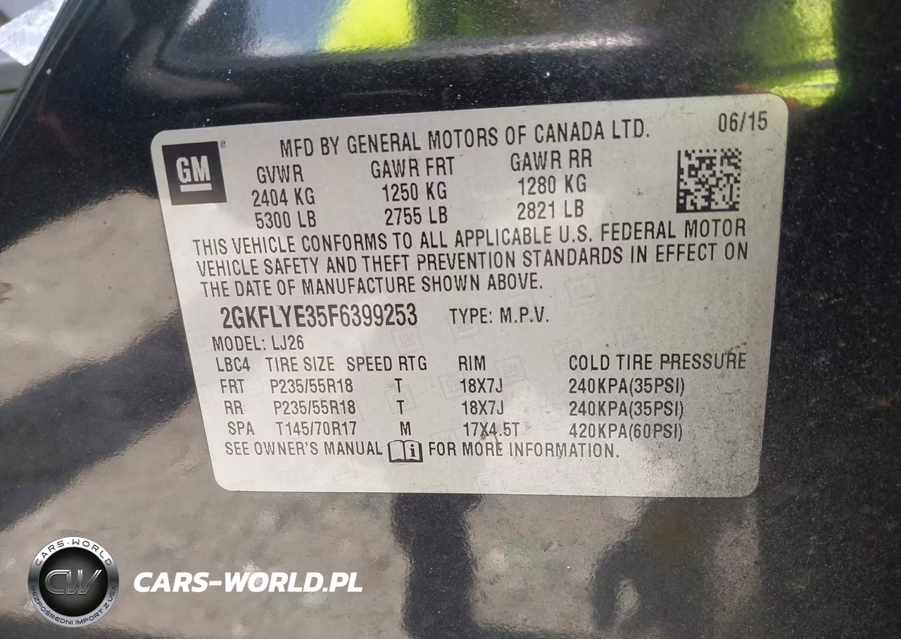 2015 GMC Terrain Slt-2 VIN:2GKFLYE35F6399253 - 9